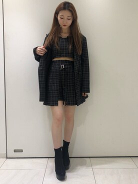 「REDYAZEL（レディアゼル）のアイテム（ジャケット/アウター）」を使った、Airi-nさん（レディース・156cm）の秋コーディネート
