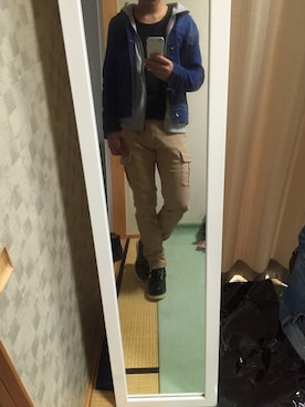 「improves（インプローブス）のアイテム（パーカー）」を使った、Ryu.さん（メンズ・175cm）の冬コーディネート