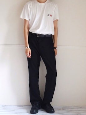 「メゾン キツネ(MAISON KITSUNE)」｜とらさんさん（メンズ・173cm）の夏コーディネート