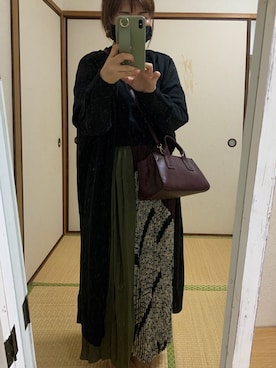 「BEAUTY&YOUTH UNITED ARROWS（ビューティーアンドユースユナイテッドアローズ）の＜ELYSIR＞レザーロングスクエアボストンバッグ -2WAY- ◆（ボストンバッグ）」を使った、ピザさん（レディース・158cm）の秋コーディネート