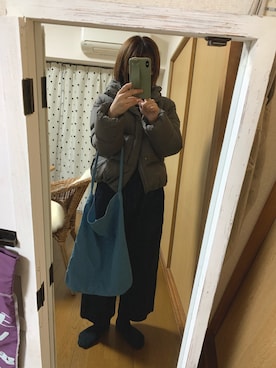 「IDEE（イデー）のアイテム（バッグ）」を使った、ピザさん（レディース・158cm）の冬コーディネート