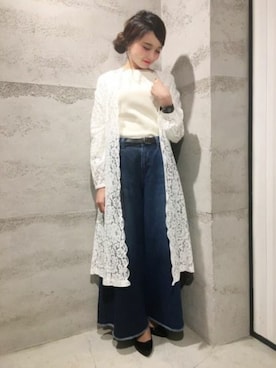「JEANASIS（ジーナシス）のアイテム（バレエシューズ）」を使った、JEANASIS 静岡パルコ店STAFFさん（レディース・163cm）の春コーディネート