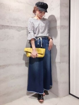 「ジーナシス」｜JEANASIS 静岡パルコ店STAFFさん（レディース・163cm）の夏コーディネート