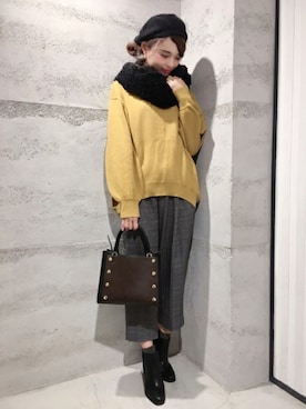 「スヌード」｜JEANASIS 静岡パルコ店STAFFさん（レディース・163cm）の秋コーディネート