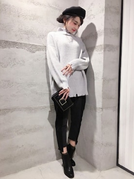 「クラッシュ」｜JEANASIS 静岡パルコ店STAFFさん（レディース・163cm）の秋コーディネート