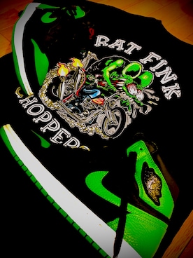 「RAT FINK（ラットフィンク）のアイテム」を使った、彪papaさん（メンズ・177cm）の春コーディネート