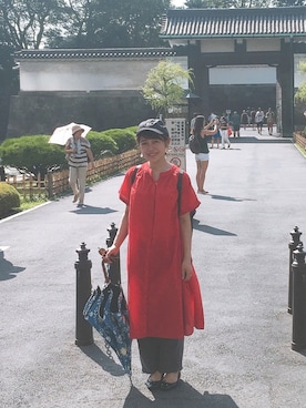 「LEE」｜「アイテム（シャツワンピース）」を使った、wankoさん（レディース・153cm）の夏コーディネート