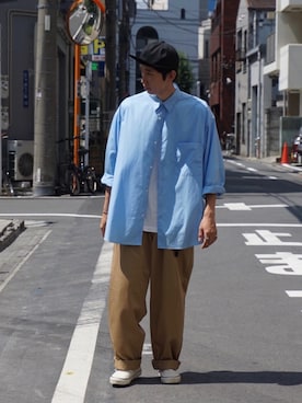 「Hender Scheme（エンダースキーマ）のアイテム（キャップ）」を使った、ゆっちょ､さん（メンズ・174cm）の秋コーディネート