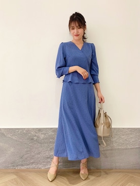 「アイテム（パンプス）」を使った、hanaka.さん（レディース・171cm）の秋コーディネート