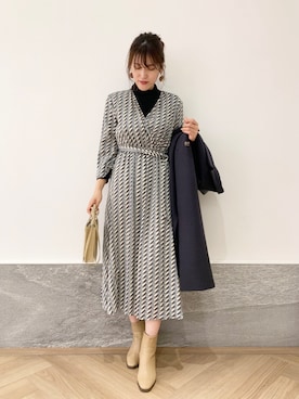 「カシュクール」｜「アイテム（その他アウター）」を使った、hanaka.さん（レディース・171cm）の秋コーディネート