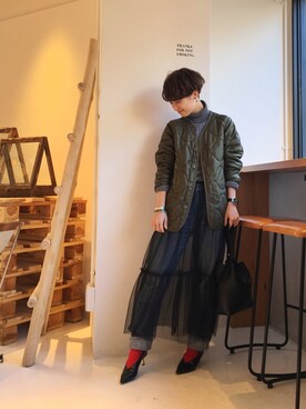 MIZUKI TANAKAさんの「シアーチュールスカート」を使ったコーディネート