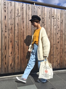 「H&M（エイチ・アンド・エム）のアイテム（ニット/セーター）」を使った、MIZUKI AMANOさん（レディース・158cm）の冬コーディネート