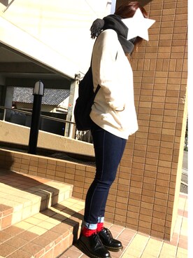 「Ungrid（アングリッド）のアイテム（マフラー）」を使った、けーさん（レディース・158cm）の冬コーディネート