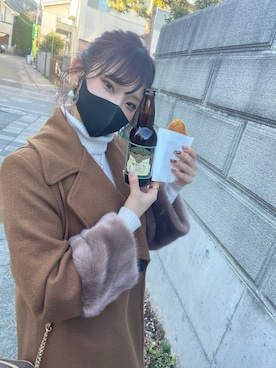「MichaelKors」｜「アイテム（その他アウター）」を使った、わさん（レディース・160cm）の冬コーディネート