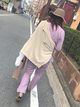 「FREE'S MART（フリーズマート）のアイテム（ノーカラージャケット）」を使った、優奈さん（レディース・164cm）の春コーディネート