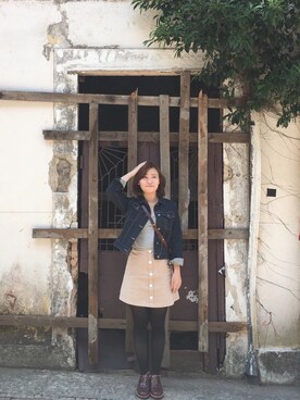 「autumn look」｜「アイテム（デニムジャケット）」を使った、sukileiさん（レディース・160cm）の秋コーディネート