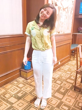 「white pants」｜sukileiさん（レディース・160cm）の春コーディネート