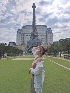 「日系极简」｜「アイテム（その他アウター）」を使った、sukileiさん（レディース・160cm）の夏コーディネート