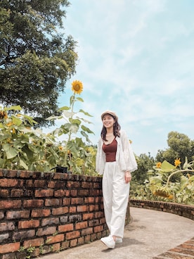 「Simplicite（サンプリシテ）のアイテム（その他トップス）」を使った、sukileiさん（レディース・160cm）の夏コーディネート
