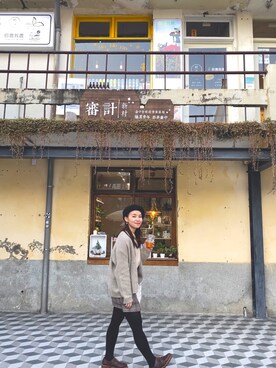 「travel」｜「アイテム（その他アウター）」を使った、sukileiさん（レディース・160cm）の冬コーディネート