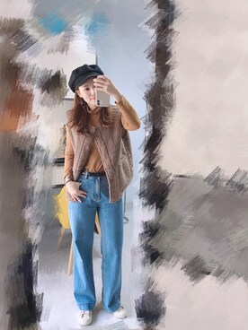 「MEIER.Q（マイヤーキュー）のアイテム（その他アウター）」を使った、sukileiさん（レディース・160cm）の冬コーディネート