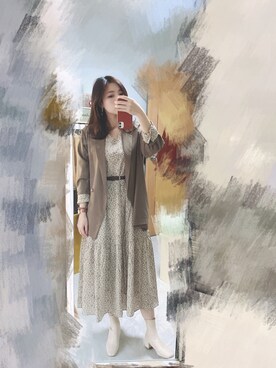 「MEIER.Q（マイヤーキュー）のアイテム（テーラードジャケット）」を使った、sukileiさん（レディース・160cm）の春コーディネート