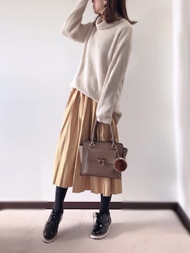 「classicalelf（クラシカルエルフ）のアイテム（シューズ）」を使った、紗衣さん（レディース・158cm）の冬コーディネート