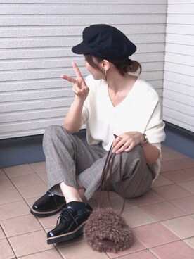 紗衣さん（レディース・158cm）の秋コーディネート