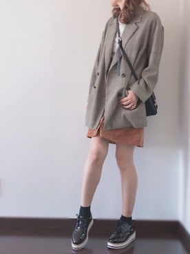 「classicalelf（クラシカルエルフ）のアイテム（シューズ）」を使った、紗衣さん（レディース・158cm）の秋コーディネート