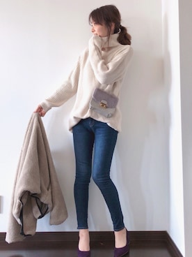 紗衣さん（レディース・158cm）の冬コーディネート