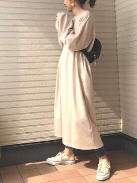 「Edit Sheen（エディットシーン）の2wayウエストポーチ（ボディバッグ/ウエストポーチ）」を使った、紗衣さん（レディース・158cm）の春コーディネート