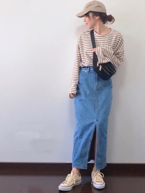 紗衣さんのキャップ「【newhattan】ニューハッタンキャップ(newhattan|ニューハッタン)」を使ったコーディネート