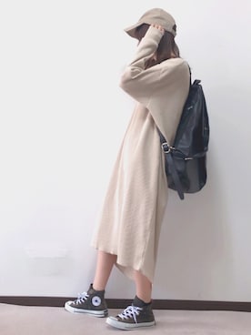 「花見」｜「アイテム（その他）」を使った、紗衣さん（レディース・158cm）の春コーディネート