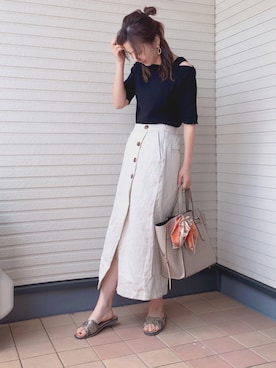 紗衣さん(レディース・158cm)の春コーディネート