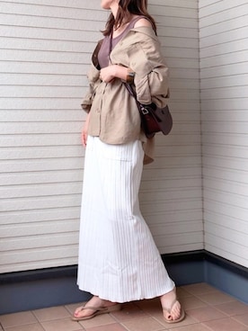 「JEANASIS（ジーナシス）のアイテム（アクセサリー）」を使った、紗衣さん（レディース・157cm）の夏コーディネート
