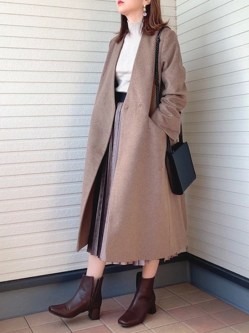 紗衣さんのピアス(両耳用)「SLOBE ベッコウモチーフピアス◆(SLOBE IENA|スローブイエナ)」を使ったコーディネート