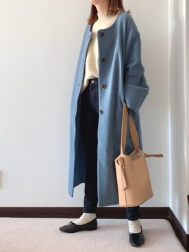 「archives（アルシーヴ）のアイテム（その他アウター）」を使った、紗衣さん（レディース・158cm）の冬コーディネート