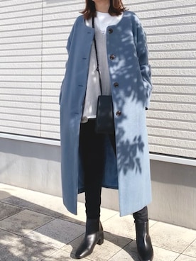 「archives（アルシーヴ）のアイテム（その他アウター）」を使った、紗衣さん（レディース・158cm）の冬コーディネート