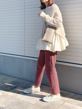 紗衣さん（レディース・158cm）の冬コーディネート