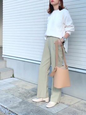 「archives（アルシーヴ）のアイテム（パンツ）」を使った、紗衣さん（レディース・158cm）の冬コーディネート
