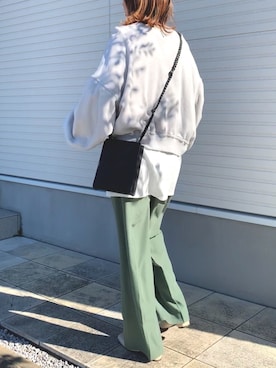 「DHOLIC（ディーホリック）のアイテム（スウェット）」を使った、紗衣さん（レディース・158cm）の冬コーディネート