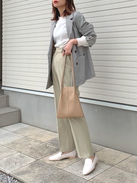 「archives e'pice（アルシーヴエピス）のアイテム（ジャケット/アウター）」を使った、紗衣さん（レディース・158cm）の春コーディネート