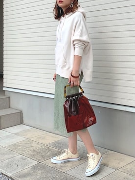 「archives e'pice（アルシーヴエピス）のアイテム」を使った、紗衣さん（レディース・158cm）の春コーディネート