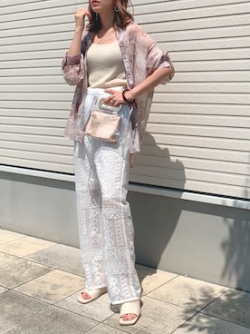 「DHOLIC（ディーホリック）のアイテム」を使った、紗衣さん（レディース・158cm）の夏コーディネート