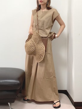 「reca（レカ）のアイテム（オールインワン・サロペット）」を使った、紗衣さん（レディース・158cm）の夏コーディネート
