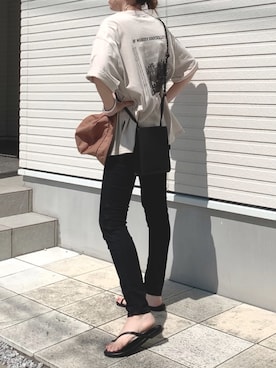「SMELLY（スメリー）のアイテム（帽子）」を使った、紗衣さん（レディース・158cm）の夏コーディネート