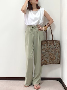 「apres jour mignon（アプレジュールミニョン）のアイテム（アクセサリー）」を使った、紗衣さん（レディース・158cm）の夏コーディネート