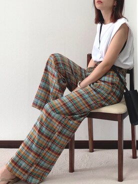 「Diosfront（ディオスフロント）のアイテム」を使った、紗衣さん（レディース・158cm）の夏コーディネート
