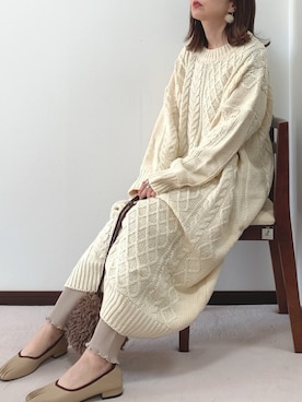 「Libra Cue（リブラ キュー）のアイテム（ワンピース/ドレス）」を使った、紗衣さん（レディース・158cm）の秋コーディネート
