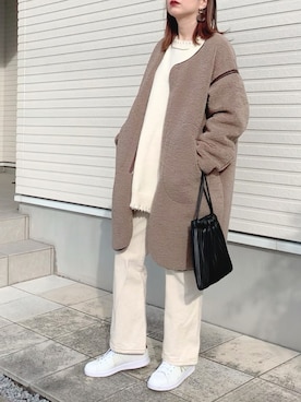 「apres jour（アプレジュール）のアイテム（パンツ）」を使った、紗衣さん（レディース・158cm）の秋コーディネート